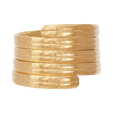 Front view of 18K YG Eve coil bracelet on white background, with no model shown.