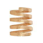 Open view of 18k YG Eve coil bracelet on white background, with no model shown.