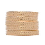 Stacked view of 18K YG Eve Coil Bracelet on white background, with no model shown.