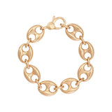 Front view of 18K YG Mariner Chain Bracelet on white background, with no model shown.
