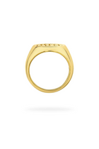 18K Yellow Gold Oval Signet Ring with Hand Engraved Customization