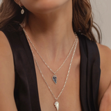 Sterling Silver Rounded Paperlink Chain 23"