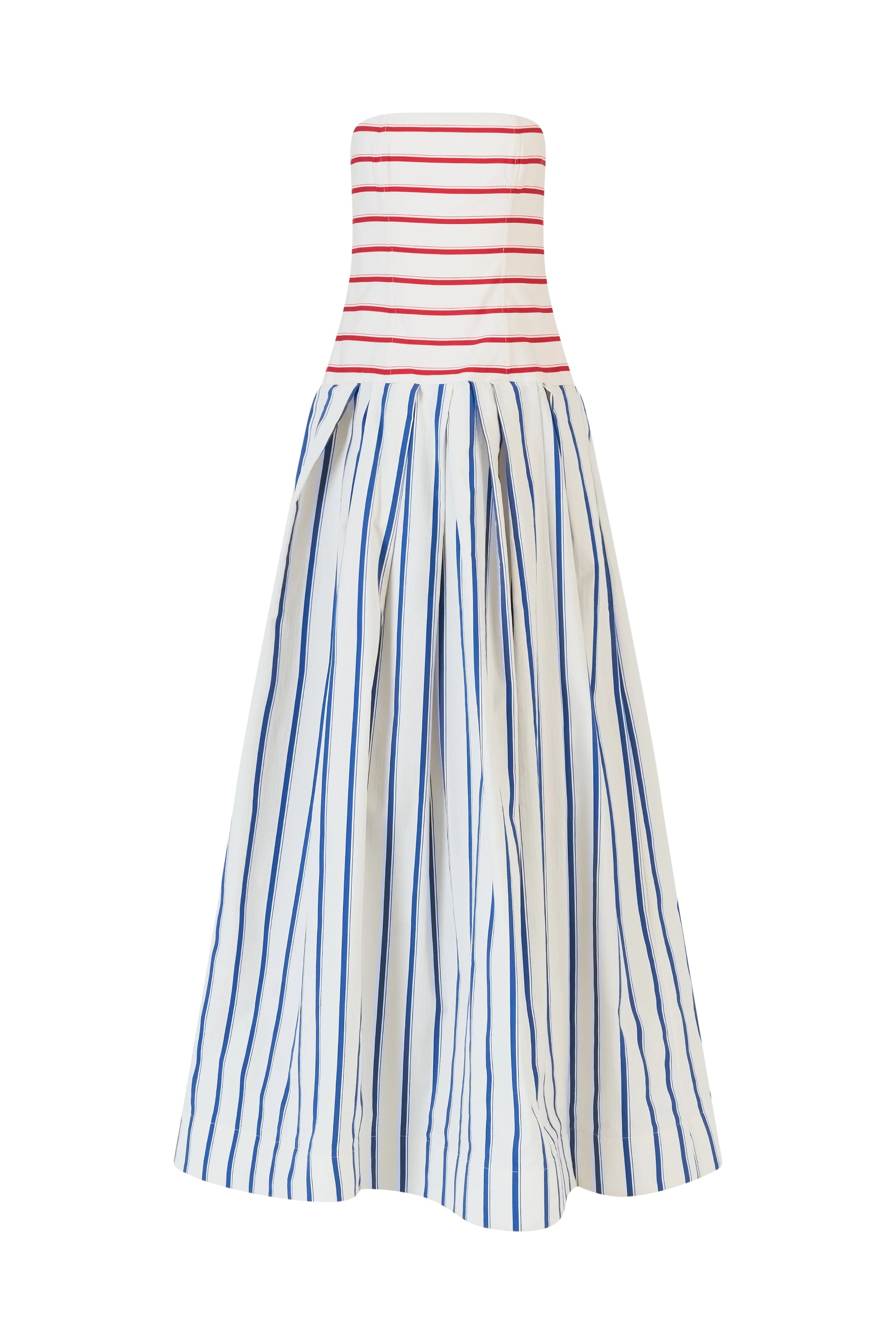 Strapless Drop Waist Gown