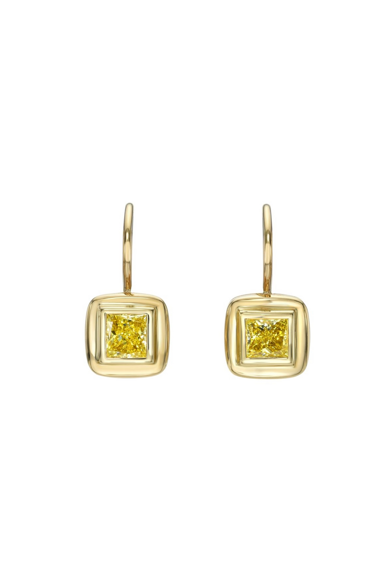 18K Yellow Gold Sugarloaf Earrings