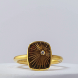 18K Yellow Gold Into the Wild Starburst Ring
