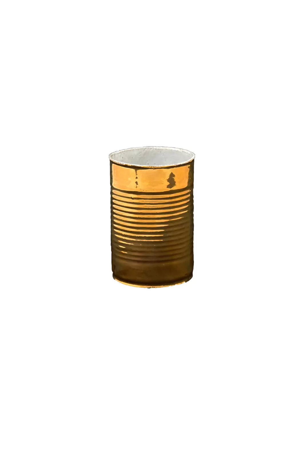 Conserve Tall Mini Vase with Gold Exterior