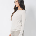 Transit Stretch Modal Jersey Boat-Neck T-Shirt 2 / Chalk