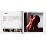 Open book view of taschen issey miyaki on white background.