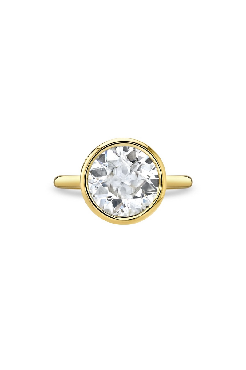 18K Yellow Gold "Cynthia" Old Euro Diamond Ring