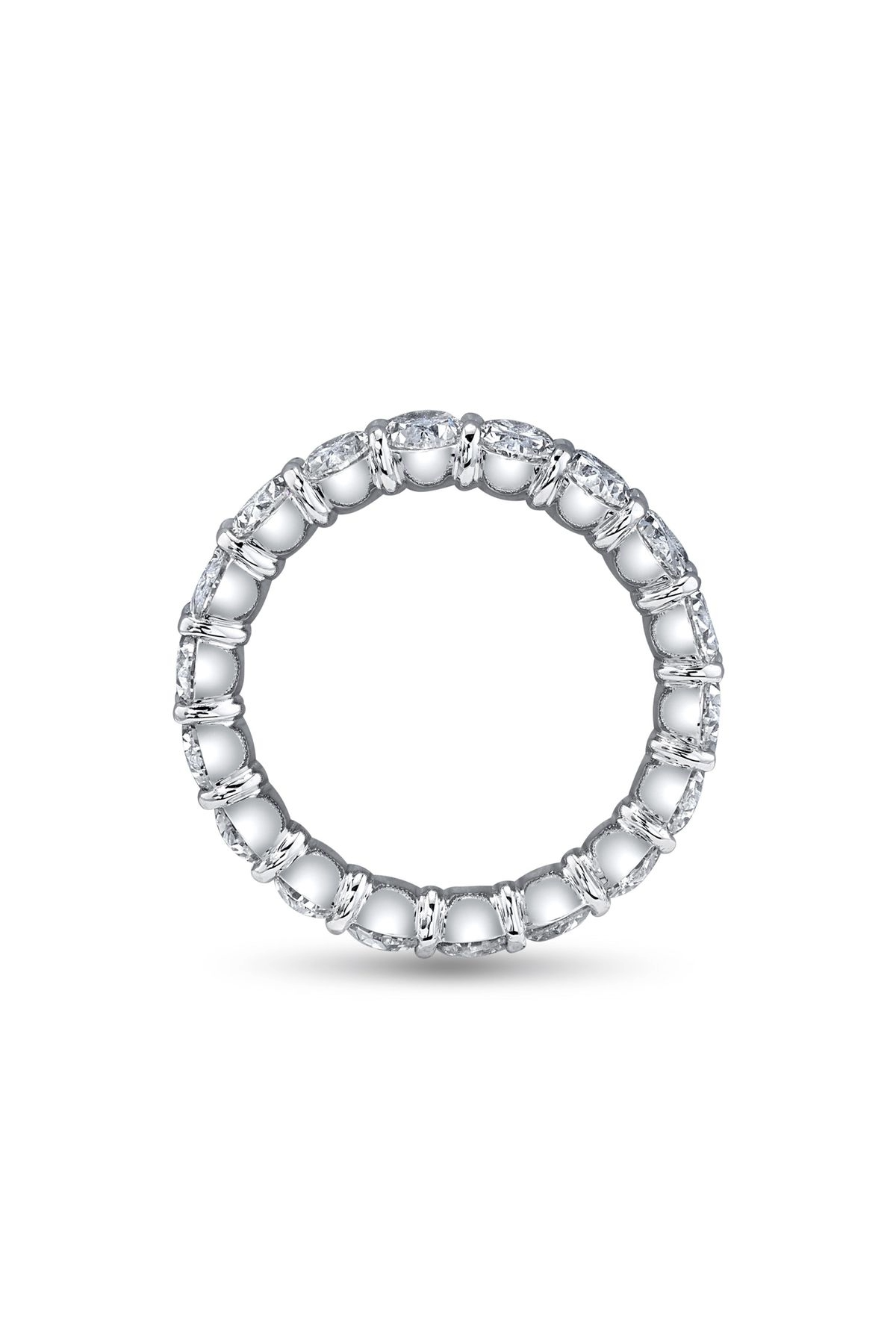 18K White Gold "Whitney" Oval Eternity Band