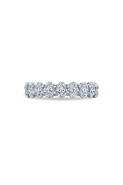 18K White Gold "Whitney" Oval Eternity Band