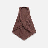 Front view of bordeaux marl triangle body scarf on white background, with no model shown.