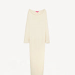 Front view of natural nora lite oversized dress on white background, with no model shown.