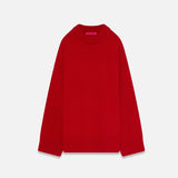 Front view of cherry pali crew on white background, with no model shown.