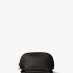 Front view of dark brown agnes pouch on white background, with no model shown.
