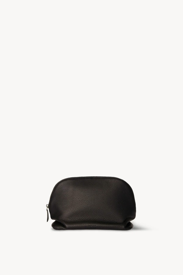 Front view of dark brown agnes pouch on white background, with no model shown.