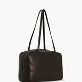 Front slanted view of dark brown astra bowling bag on white background, with no model shown.