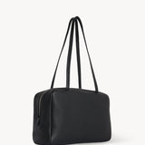 Front slanted view of black astra bowling bag on white background, with no model shown.