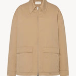 Front view of sand aurelius jacket on white background, with no model shown.