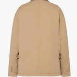 Back view of sand aurelius jacket on white background, with no model shown.