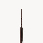 Side view of brown melange nan shoulder bag on white background, with no model shown.