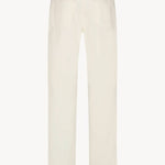 Back view of white burty jean on white background, with no model shown.