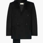 Front view of black calitra jacket on white background, with no model shown.