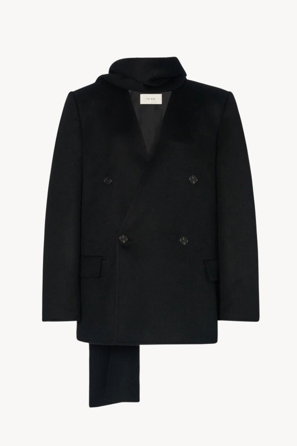 Front view of black calitra jacket on white background, with no model shown.