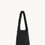 Front slanted view of black Didion Shoulder bag on white background, with no model shwon.