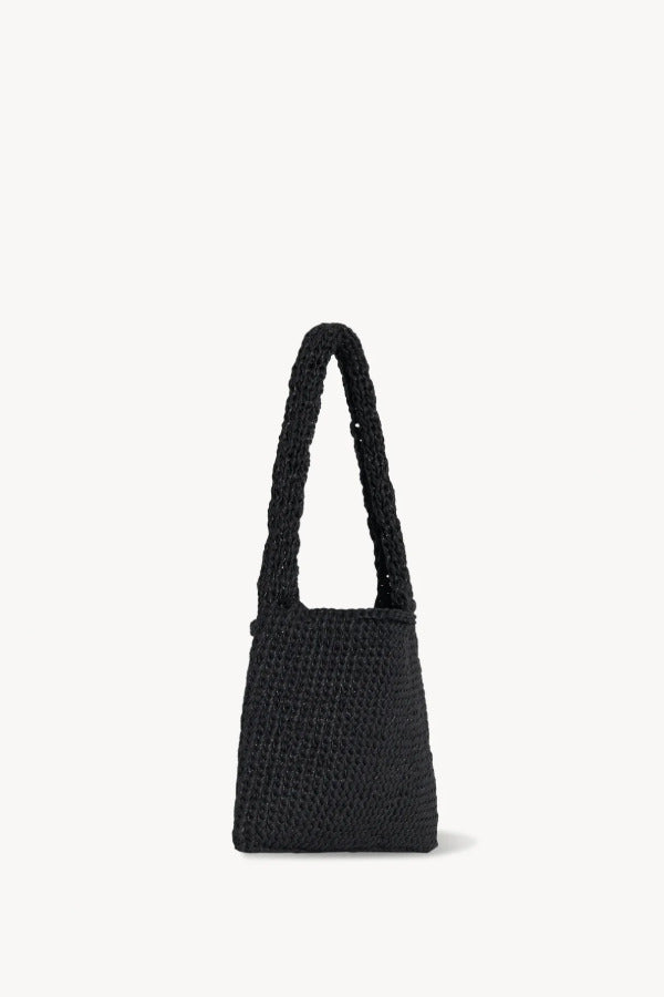 Front slanted view of black Didion Shoulder bag on white background, with no model shwon.
