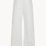 Back view of white eglitta jean on white background with no model shown.