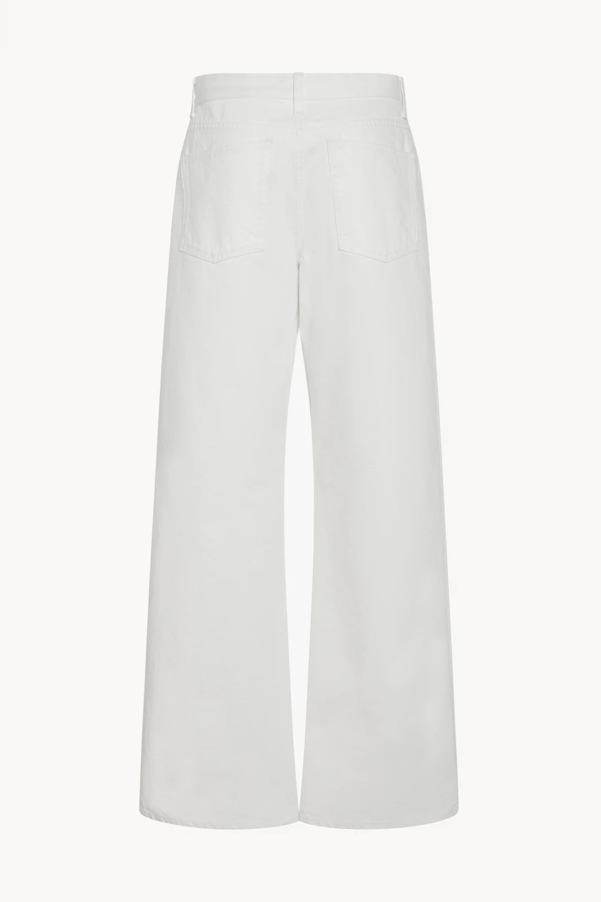 Back view of white eglitta jean on white background with no model shown.