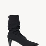 Right side view of black felice stretch boot on white background, with no model shown.