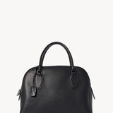Front view of black India 12 bag on white background, with no model shown.