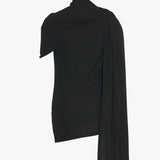 Back view of black isadra top on white background, with no model shown.