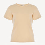 Front view of ivory torya top on white background, with no model shown.