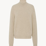 Front view of oatmeal kensington top on white background, with no model shown.
