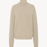 Front view of oatmeal kensington top on white background, with no model shown.