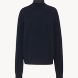 Front view of dark navy kensington top on white background, with no model shown.