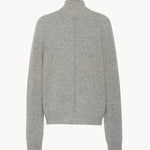 Back view of medium heather grey kensington top on white background, with no model shown.