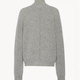 Back view of medium heather grey kensington top on white background, with no model shown.