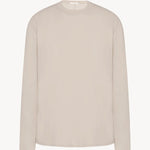 Front view of ash grey lan top on white background, with no model shown.