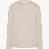 Front view of ash grey lan top on white background, with no model shown.