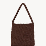 Front view of brown large didion bag on white background, with no model shown.