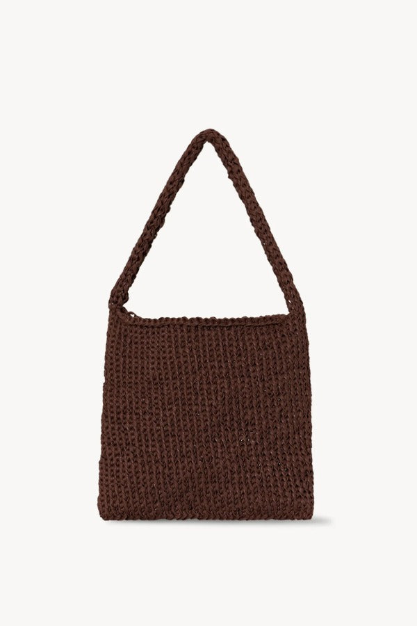 Front view of brown large didion bag on white background, with no model shown.