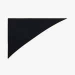 Folded view of black Leomine Scarf on white background, with no model shown.