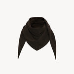 Front view of Brown Melange Leomine Scarf on white background, with no model shown.
