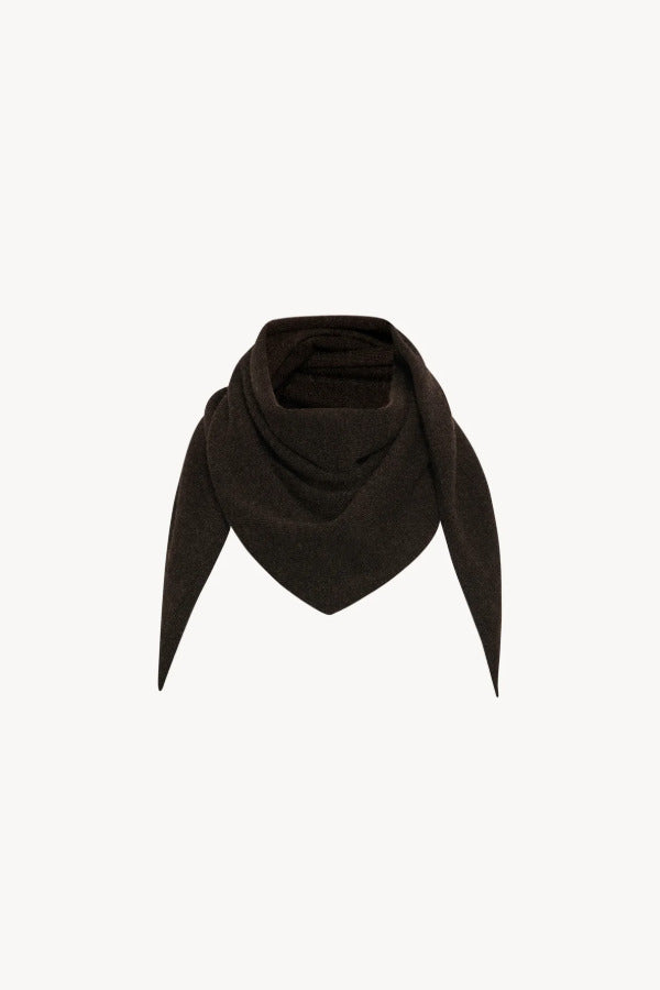 Front view of Brown Melange Leomine Scarf on white background, with no model shown.