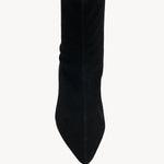Overhead view of right bootie on white background, with no model shown.
