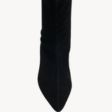 Overhead view of right bootie on white background, with no model shown.